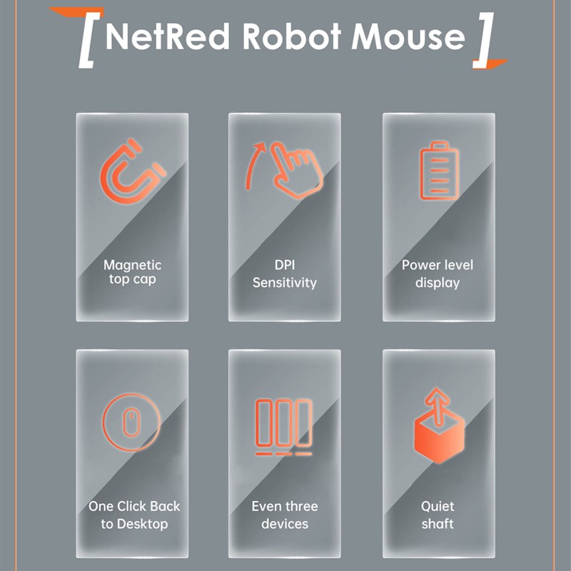 Wireless Bluetooth Mouse Transparent Clear Cool Shell Mute Click Colorful