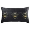 Evans Lichfield Gold Bee Cushion Cover, Black, 43 x 43cm