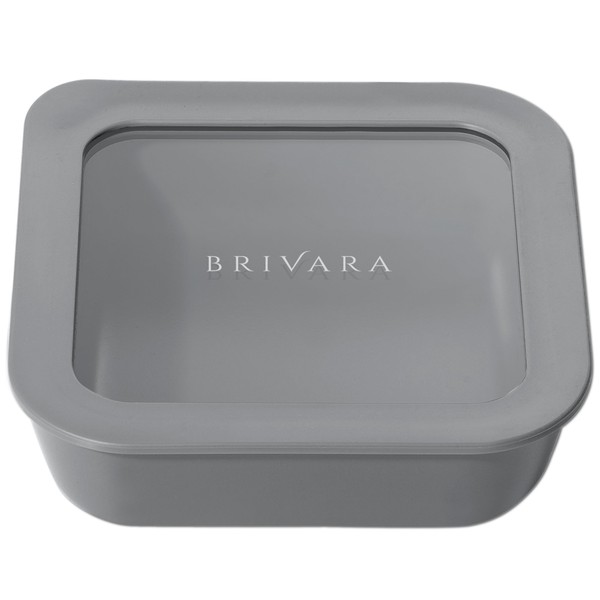 BRIVARA HOME Ceramic Coated Glass Food Storage Container | No