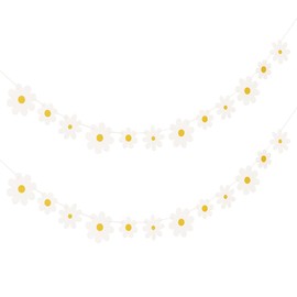 Tomedeks Daisy Decoration Spring Decoration Flowers Decoration, Party Banner, Pack of 2, Full Youth, Suitable for Decorating Children's Rooms, Birthday Parties Indoor and Outdoor Use