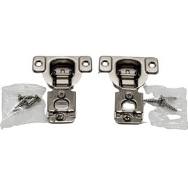 Lock Connection, 105 Degrees Compact, non soft close 3/4" Overlay Screw-On Cabinet Hinge (20 pcs)