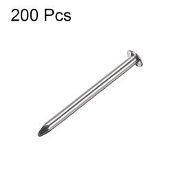 sourcing map Small Tiny Hardware Nails Carbon Steel 1.4X19mm(DXL) for DIY Decorative Wooden Boxes Accessories Silver Tone 200pcs