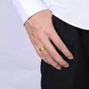 TRUMIUM 8mm Gold Tungsten Wedding Band Men Women 24K Gold
