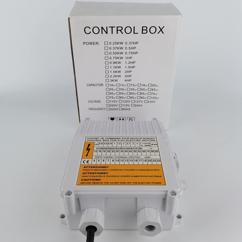 ZYIY 110V/60Hz Submersible Well Pump Control Box - 0.75KW 1HP