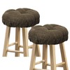 baibu Set of 2 Stool Covers Round, Super Soft Round