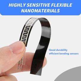 Luatoxry Flex Sensor, ZD10-100 Thin Film Force Sensitive Resistor, -20-60℃ Flexible Film Pressure Sensor, DC 3.3V Thin Pressure Sensitive Sensor for Smart Home, 3.9x0.4in, 500g