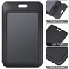 KLEBREIS 6 Pack ID Card Holder Plastic Black Vertical Plastic