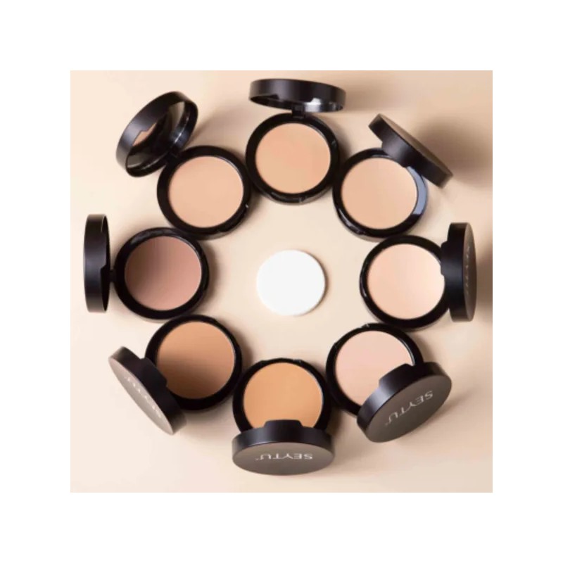 Maquillaje Compacto 2 En 1. Seytú A Prueba De Agua