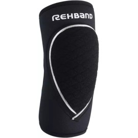 Reband 남녀 블랙을 위한 리밴드 팔꿈치 지지대 및 보호대 배구 핸드볼 실내 스포츠를 5mm 네오프렌 [Black - 1 Piece] Unisex Black Reband Elbow Support and Protector for Volleyball Handball Indoor Sports 5mm Neoprene [Black - 1 Piece]