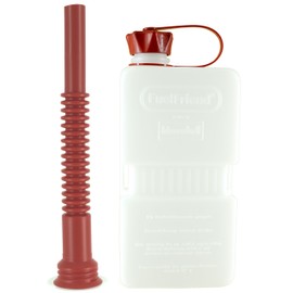 FuelFriend®-PLUS CLEAR - jerrycan 1.5 liters + Outlet Pipe flexible - perfect for motorcycles, cars and more