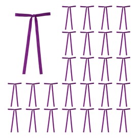 Meseey 30 Pcs Satin Bows with Twist Tie 5 x 7 Inch Pretied Premade Ribbon Bows for Tree Wreath Garland Home Decor Indoor Outdoor Decorations (Violet)