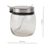 2Pcs Glass Jars with Airtight Lids for Kitchen Storage Clear