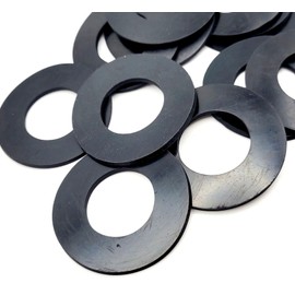 1 1/4'' ID Rubber Flat Washers, 2 1/2'' OD, 1/8'' Thick, Large Spacers Gaskets, EPDM Material, Ideal for Plumbing, Automotive, or Industrial Use
