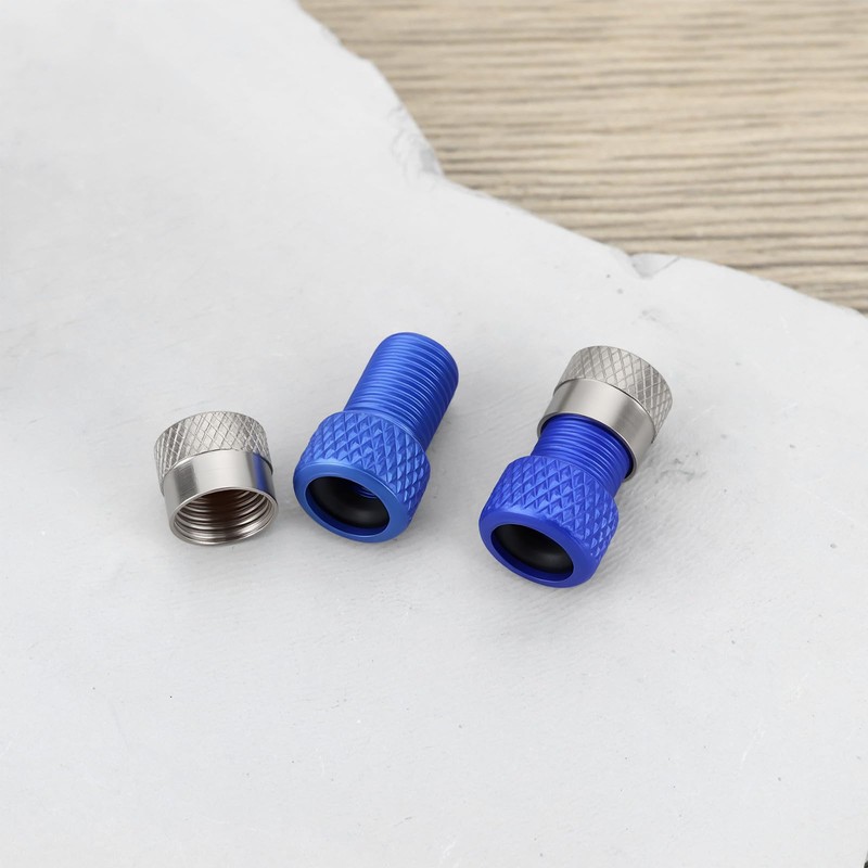 SG Store 10pcs Presta Valve Adapter with Caps, Aluminum Alloy,