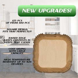 Mindful Design Air Fryer Paper Liners,125Pcs Parchment Paper, Air Fryer Disposable Paper Liner for Microwave, Non-Stick Air Fryer Liners Square Free of Bleach (8IN)