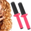 2 x Hair Fluffy Curling Roll Comb, Non-Slip Curling Wall