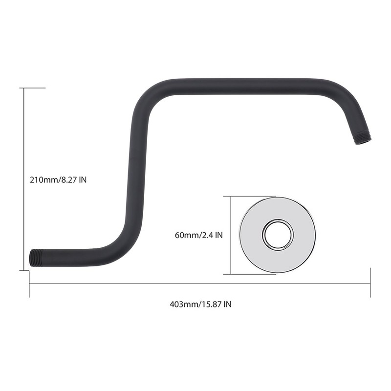 Shower Arm Stainless Steel Shower Arm with Flange S Shape