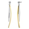 Traveller 181287 Women's Stud Earrings – Bicolour Gold & Silver