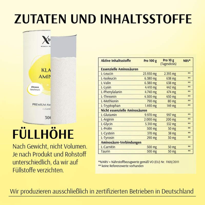 XbyX Clear Aminos Lemon EAA Powder | Premium Amino Acids