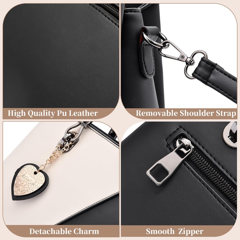 I IHAYNER Women PU Leather Purses and Handbags Top Handle