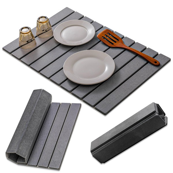 LQCOZYM Large Stone Dish Drying Mat for Kitchen Counter, Super