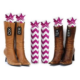 My Boot Trees, Boot Shaper Stands for Closet Organization. Many Patterns to Choose from. 1 Pair. (Pink Chevron)