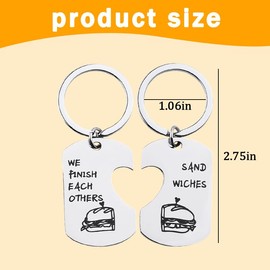 Matching Keychains for Couples Girlfriend Boyfriend Birthday Christmas Gifts for Women Men Matching Friendship Keychain Gifts for Best Friend Bestie Gifts for Boys Girls Couples Keychain for Him Her