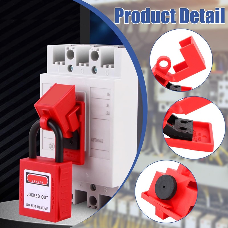 Circuit Breaker Lockout Device 12 Pack Kit with Clamp-On Design