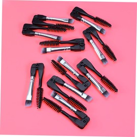 Baluue 10pcs Professional Eyebrow Brush Eyelash Brush Eyebrow Spoolie Brush Angled Brow Brush Makeup Brush for Eyebrow Double Ended Eyebrow Brush Lip Liner Brush Lash Spoolie Black