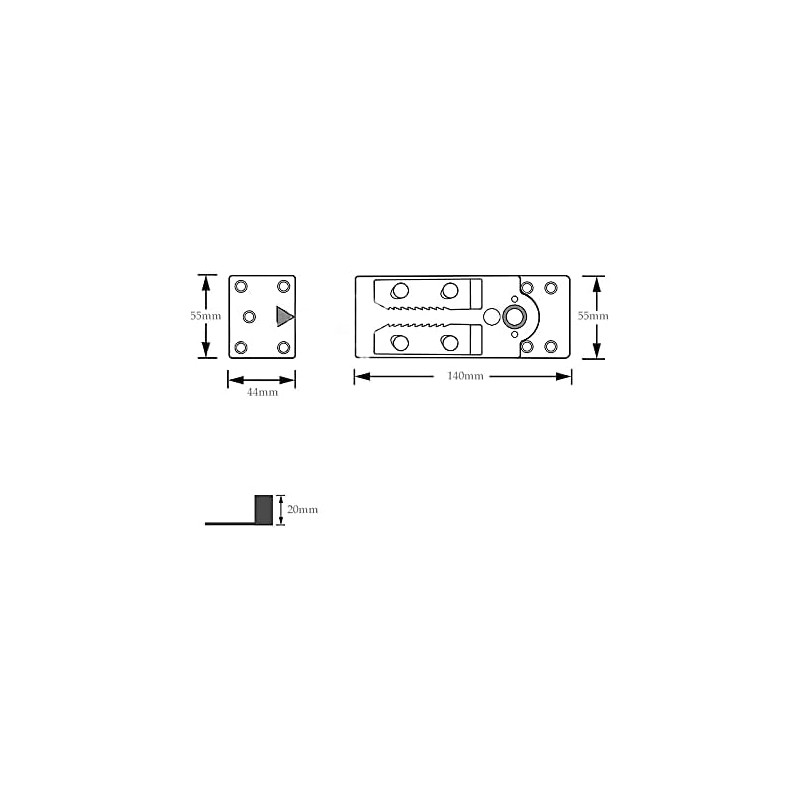 Sectional Couch Connector (Flat HD Fixed Mount #345)