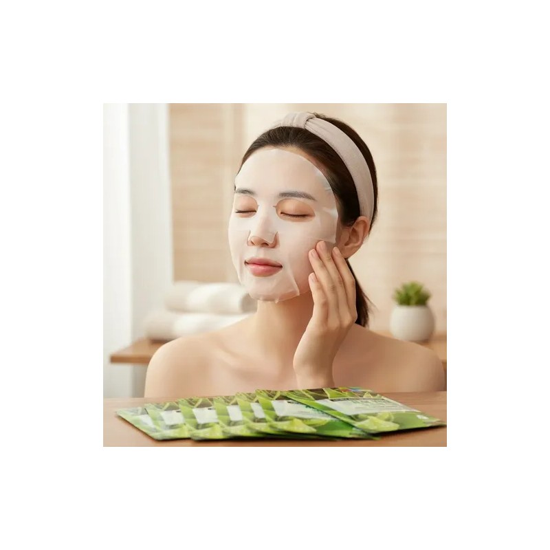 Mascarilla Facial Orjena De Aloe Vera 10 Piezas