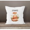 SpecialMe® Cushion Cover with Name Fox Cotton 40 x 40
