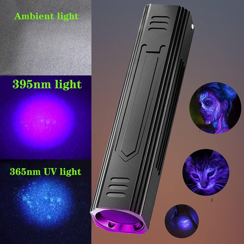 Denlydom Woods UV LampPortable 365nm Pet Cat Dog UV Black