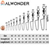 Alwonder 10-Pack Fishing Snap Swivels, High Strength Ball Bearing Swivel
