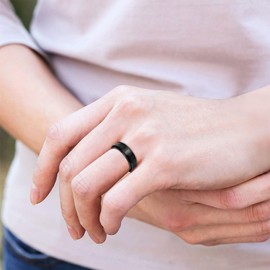 Oneress Christian Religious Bible Ring Anxiety and Stress Relief Black Ring Titanium Steel Christian Scripture Rotating Ring Cross Ring for Men Husband Dad BFF Friends, Titanium and stainless steel