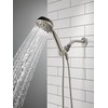 Delta Faucet 6-Spray H2Okinetic Handheld Shower Head with Hose, Brushed
