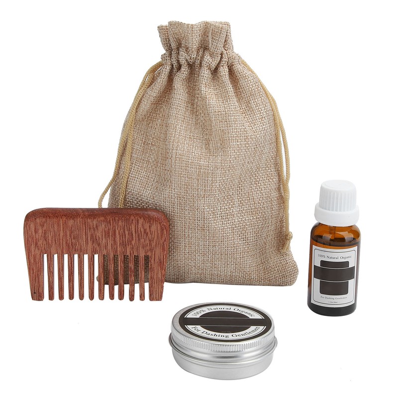 LANTHOME Men Beard Grooming Kit Mustache Beard Nourishing Styling Oil