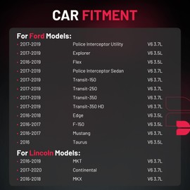 BDFHYK 6 Ignition Coil Pack UF823 and 6 Iridium Spark Plug 6509 Compatible with Edge F150 Mustang Taurus Explorer Transit 150 250 350 HD Lincoln MKT MKX Continental Coil for DG563 7T4Z12029F