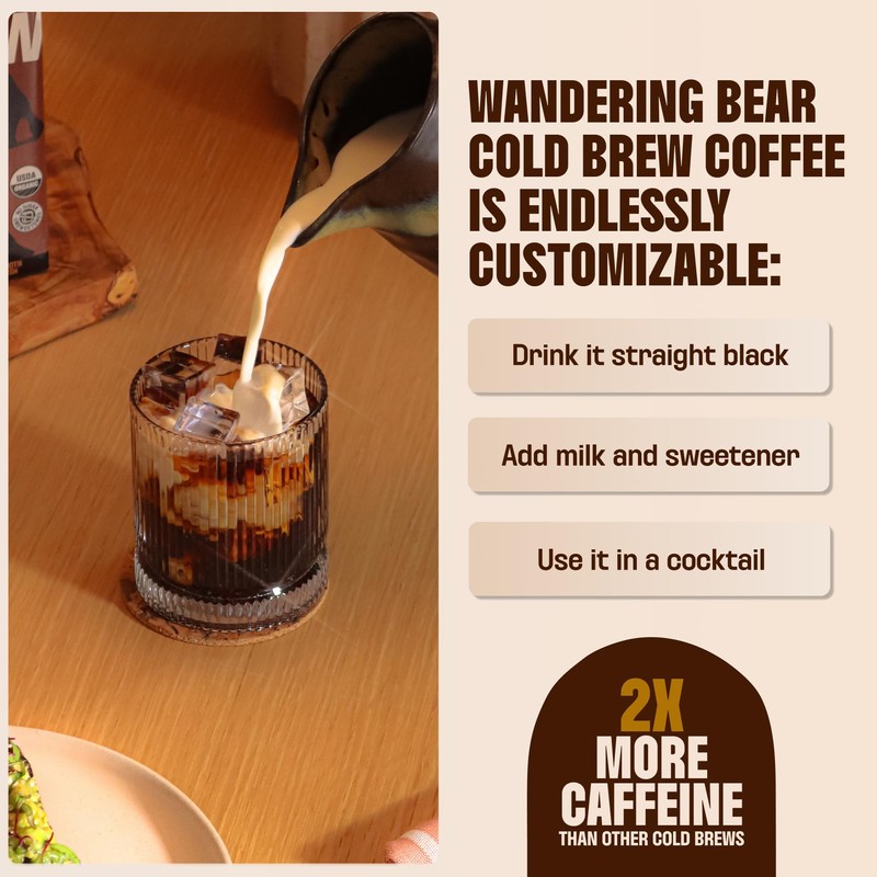 Wandering Bear Organic Vanilla Coffee Cold Brew On Tap, Iced