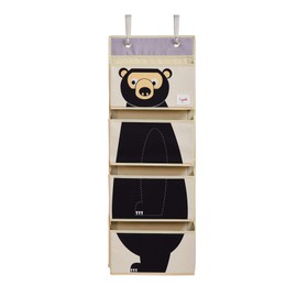 3 Sprouts Hanging Wall Organizer- Storage for Nursery and Changing Tables, Bear