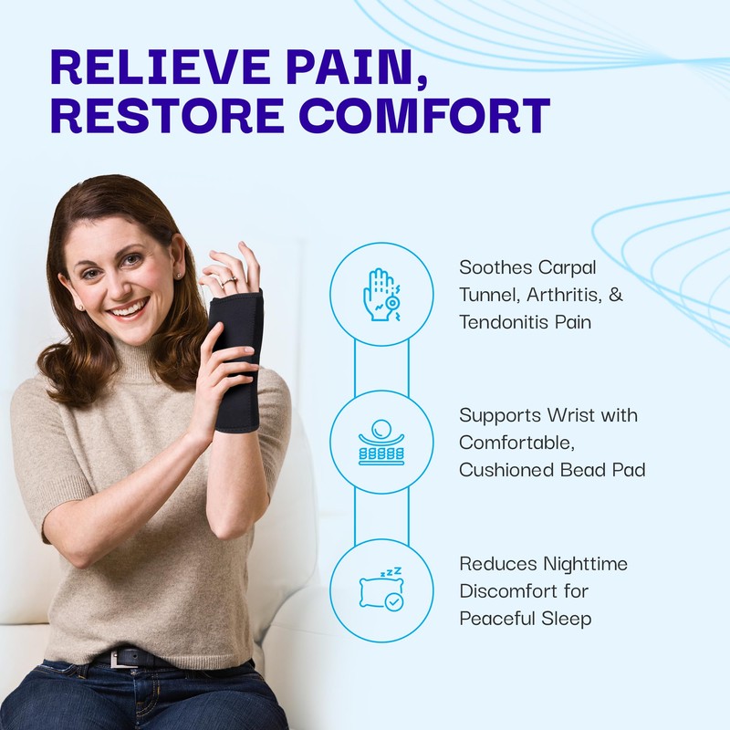 Affordtex Carpal Tunnel Wrist Brace Night Support | Adjustable Wrist