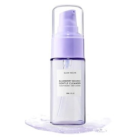 Glow Recipe Mini Blueberry Bounce Limpiador suave de espuma  Suave lavado facial exfoliante con ácido hialurónico  AHA  sulfato  jabón facial sin...  