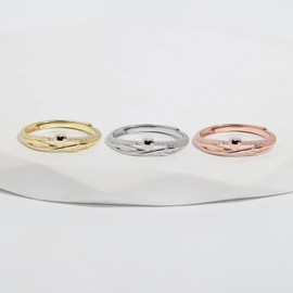 Meissa Verstellbarer Herzring Damen aus 925er Sterling Silber – In Roségold, Silber oder Gold, Romantischer Geschenk-Schmuck, Gold
