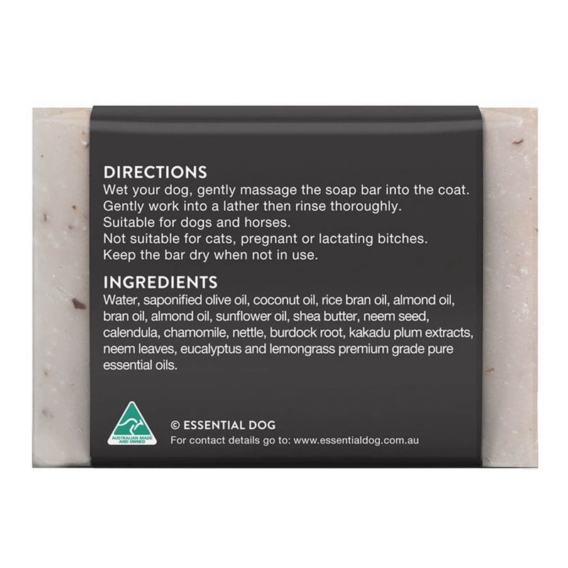 Essential Dog Natural Dog Shampoo Bar - Eucalyptus & Lemongrass,