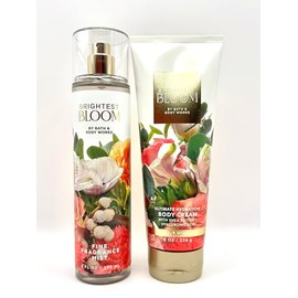 Bath and Body Work Brightest Bloom Gift Set, Fine Fragrance Mist 8 fl oz, Ultimate Hydration Body Cream 8 oz with Shea Butter