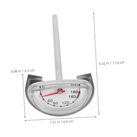 KICHOUSE Oil Deep Frying Thermometer Stainless Steel Meat Thermometer Turkey Fry Wide Temperature Range for Cooking Baking and Frying