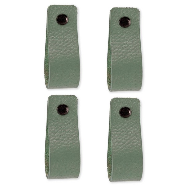 Brute Strength - Leather Handles for Furniture - Pale Green