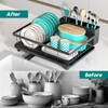 MERRYBOX Dish Drying Rack Large Capacity 2 Tier Dish Drying