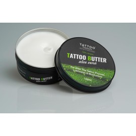Tattoo Therapy ® - Aloes Tattoo Butter 150ml - 100% natürliche, hypoallergene Butter Tattoo-Creme - Vegane Butter Tattoo Pflege Butter