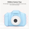 Kids Camera 2.0in IPS Screen Blue Comfortable Grip Rounded Body